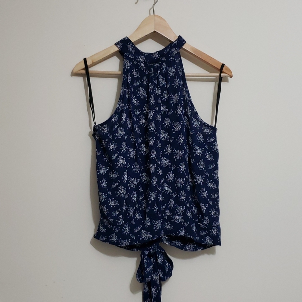 Chocolate Mock Neck Halter Top